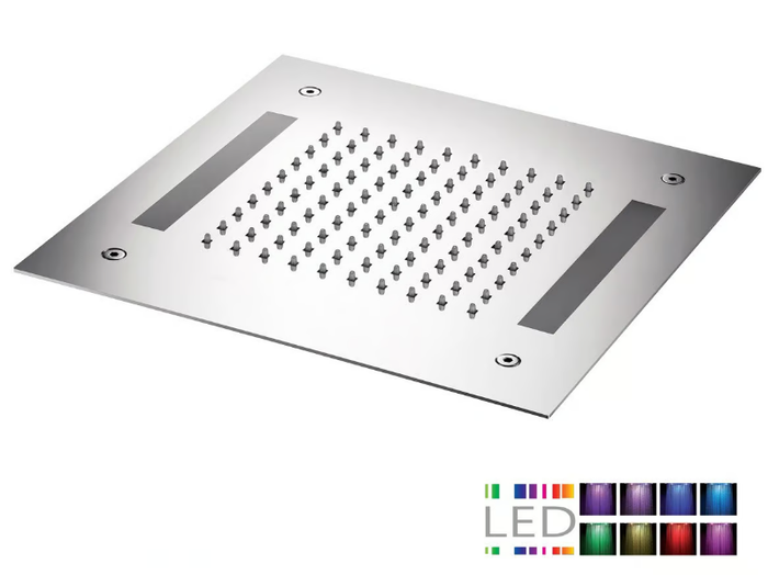 SQL-12 - LED built-in stainless steel overhead shower with chromotherapy _ Rubinetterie Mariani